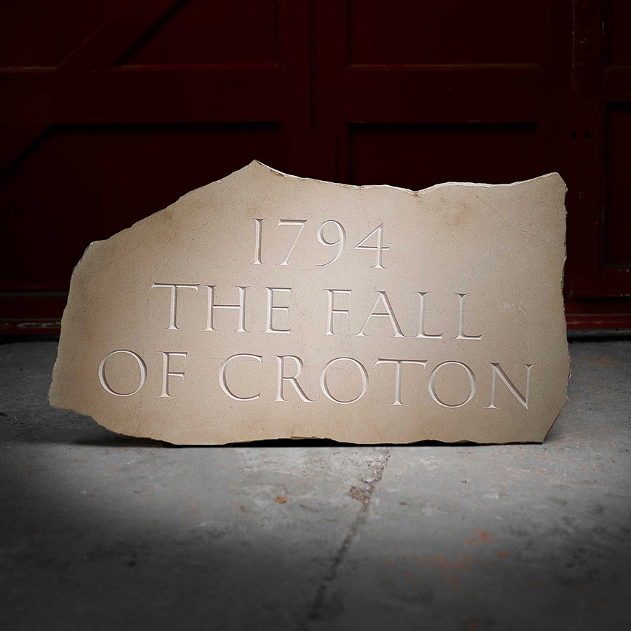 IAN HAMILTON FINLAY (SCOTTISH 1925-2006) '1794 - THE FALL OF CROTON', 1994